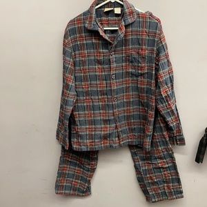 LL Bean plaid flannel pajama set